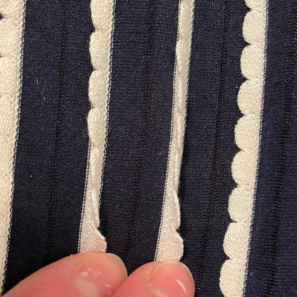 Guess Bodycon Navy Blue and White Striped Dress - Picture 6 of 11